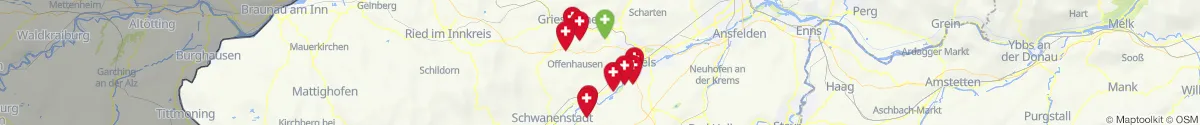 Kartenansicht für Apotheken-Notdienste in der Nähe von Kematen am Innbach (Grieskirchen, Oberösterreich)